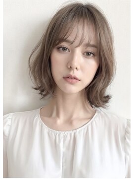 エリスホリエ(Eliss Horie) 【冬カラー】レイヤーウルフ透明感グレージュ　芝下光