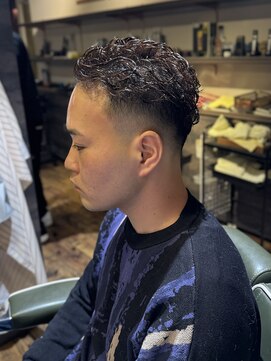 エクファフォーメン(EX-FA FOR MEN) 極道パーマ　滋賀/瀬田/ウルフ/アッシュブラック/カルマパーマ