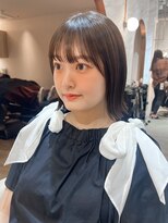 ロンド エスポワール 錦糸町(Lond espoir)&nbsp;【北澤華】暗髪カラー切りっぱなしボブ/縮毛矯正