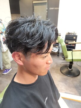 メンズ レオ 南森町店(men's LEO) センターパート×ニュアンスパーマ