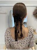 タイトなツイン編み下ろし