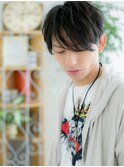 千早/髪質改善/アッシュブラック!前髪パーマ☆フェザーショートb