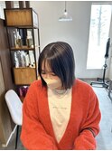 バレイヤージュ×切りっぱなしボブ