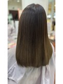 20代30代40代髪質改善カラーオリーブベージュ艶感ストレート