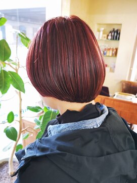 アンビエンス(ambience) 大人ショート/マッシュ/白髪ぼかし/ピンクカラー【妙典/市川市】