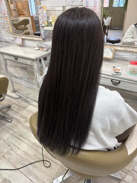 フゥカ 売市店(fuka) 【透明感たっぷり♪】グレージュカラー×髪質改善 八戸