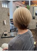 ブロンド×ブラウンのインナーカラー