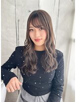 ナル 宇都宮(nalu) シースルーバングのゆるふわAラインカール