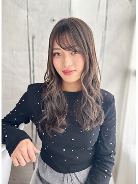 ナル 宇都宮(nalu) シースルーバングのゆるふわAラインカール