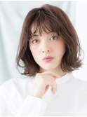 透明感エモージュニュアンスパーマ外ハネボブu古河20代30代40代