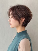 モト 船橋(moto)&nbsp;韓国ショートレイヤー顔周りカット上品艶髪ローズブラウン船橋