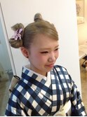 リボン風なヘアセット☆