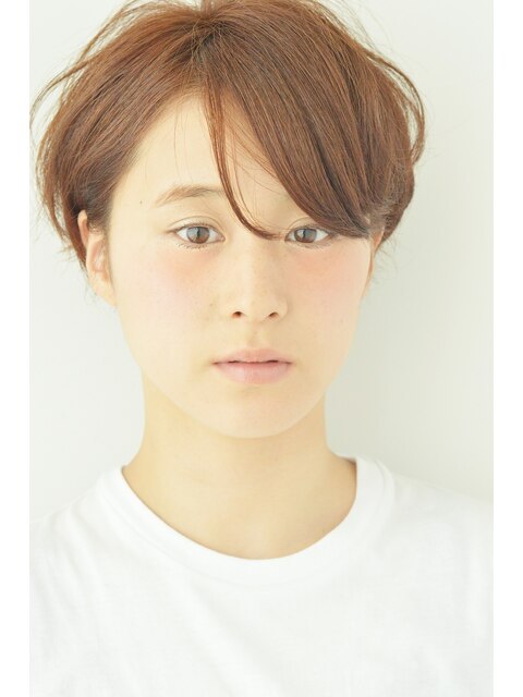 【keep hair design】小顔に見えるシースルーバングショートヘア