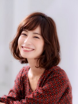 パティオンツー(PATIONN2) ナチュラルブラウン×重た目ふんわりボブ