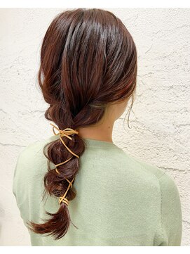 イマージュ ドゥ エデッサ image de edessa 簡単三つ編み紐アレンジ