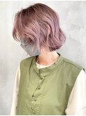 ピンクベージュグラデーション_チェリーブラウン_ba366642