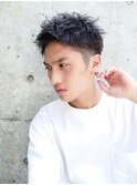 アップバングツーブロック刈り上げ無造作パーマビジネスにも◎