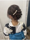 浴衣の着付けとヘアセット