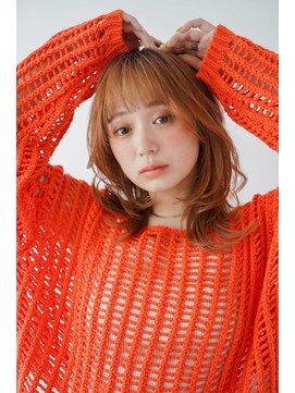 トクテ 吉祥寺(tokute) くびレイヤーエモージュ前髪モテベージュレイヤーミディ/吉祥寺