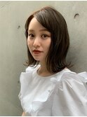 ★赤み消しカーキアッシュ◎外ハネ薄めレイヤー