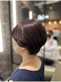 大人ショートボブ丸みショートカット