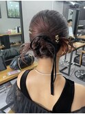 【WAVY hair set】クロスデザインのカチモリ