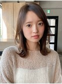 前髪 ネビージュ ボブルフ 黒髪 ワンレン 小顔 "