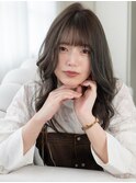 小顔前髪ワンカールレイヤーカット黒髪ネビージュボブウルフ