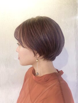 マイル 渋谷(mile) 【SATSUKI】丸みショートボブ/ピンクブラウンカラー