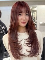 シー 萩原店(sea)&nbsp;ハイライトカラーミルクティーベージュレイヤーカット