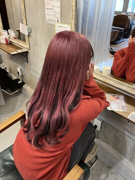 ルフレ 新宿本店2nd(Reflet) ○激かわピンク×ブラック　プルエクステ