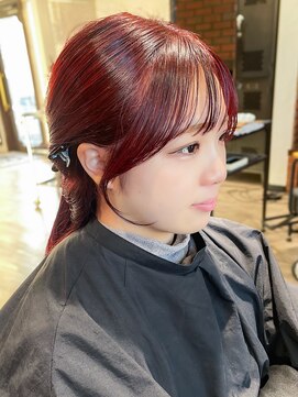 コース(CORS) 【CORS高崎】顔周りカットワインレッド_カシス_ピンク