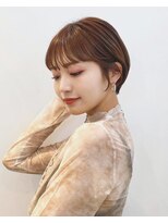 アイスバーグ(eyesburg)&nbsp;20代30代マロンベージュ丸みショートボブ艶髪前髪あり
