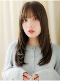 美髪エアーストレート小顔姫カットレイヤーロングZ上尾30代40代