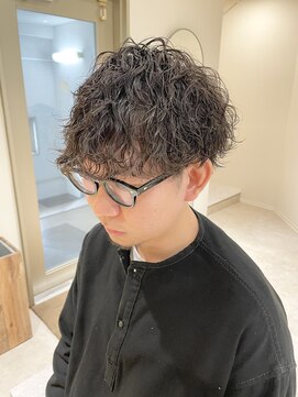 トマト(TOMTO) 【HOSSY】メンズパーマ_スパイラルパーマ_波巻き