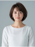 女性らしい優しい印象のショートボブ