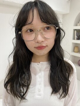 小顔/オリーブグレー/ココアベージュ/黒髪/レイヤー