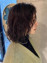 レジュアル(RESSUAL)&nbsp;黒髪アッシュ　ボブパーマ