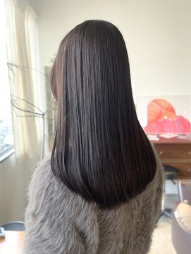 ヘアーアイストゥーレ(HAIR ICI TRE) 髪質改善カラー ダークブラウン 艶カラー