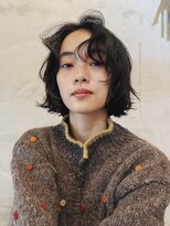 ヒュージ 三軒茶屋(huge)&nbsp;レイヤーボブ/くせ毛風パーマ/ニュアンスパーマ/顔周り/20代30代