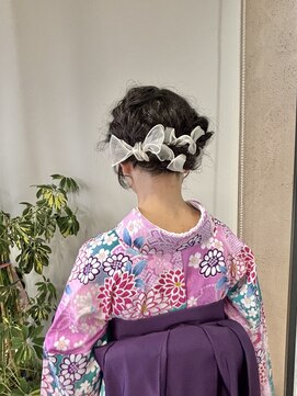 ネオンズ 南郷18丁目店(NEON´S) 袴ヘアアレンジ【肩上でも出来るアップヘア】