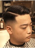 サイドパートスキンフェードカットシェービング吉祥寺理容室