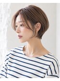20代30代/髪質改善/丸みショートボブ/小顔