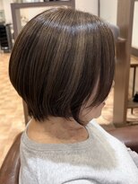 アイニ 河内小阪店(aini) 白髪染め/白髪ぼかしハイライト/ショート/ショートボブ30,40,50