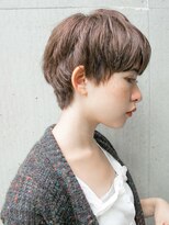 ルティア(Lutia) 似合わせカット 耳掛けショート ベージュカラー☆