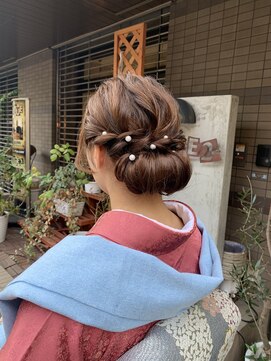 イロ(Ilo) 和装洋装対応◎ロールシニヨン着物セット