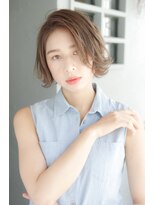 モコ(MOCO)&nbsp;【MOCO hair natural】寒色エアリー外ハネボブ