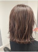 ピンクベージュ× ハイライト
