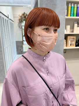 ヌイ(nui) [佐賀/ミニボブ/ショートボブ/オレンジカラー/暖色カラー]