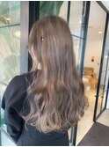 10代２０代ミルクティーベージュダブルカラーインナーカラー